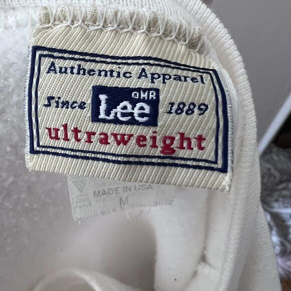 Vintage 90s Lee Crewneck Unisex Medium White Chicago Brauhaus Logo  Sweatshirt - Picture 5 of 7